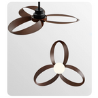 Modern ceiling fan – Wooden blades, dimmable LED lighting for the living room or bedroom
