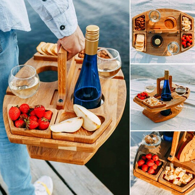 Wooden Picnic Table – Sustainable and Compact Design for Outdoor Use, the Garden, or the Balcony