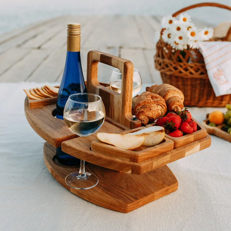 Wooden Picnic Table – Sustainable and Compact Design for Outdoor Use, the Garden, or the Balcony