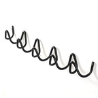 Wall-mounted coat rack – Black cast iron, wavy design for the entryway, bedroom, or bathroom