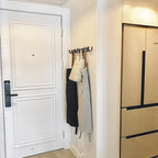 Wall-mounted coat rack – Black cast iron, wavy design for the entryway, bedroom, or bathroom