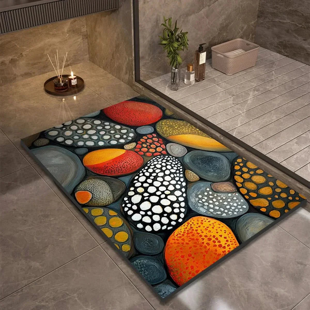Diatomaceous Earth Bath Mat – Modern and Minimalist, Non-Slip and Quick-Drying for the Bathroom or Kitchen