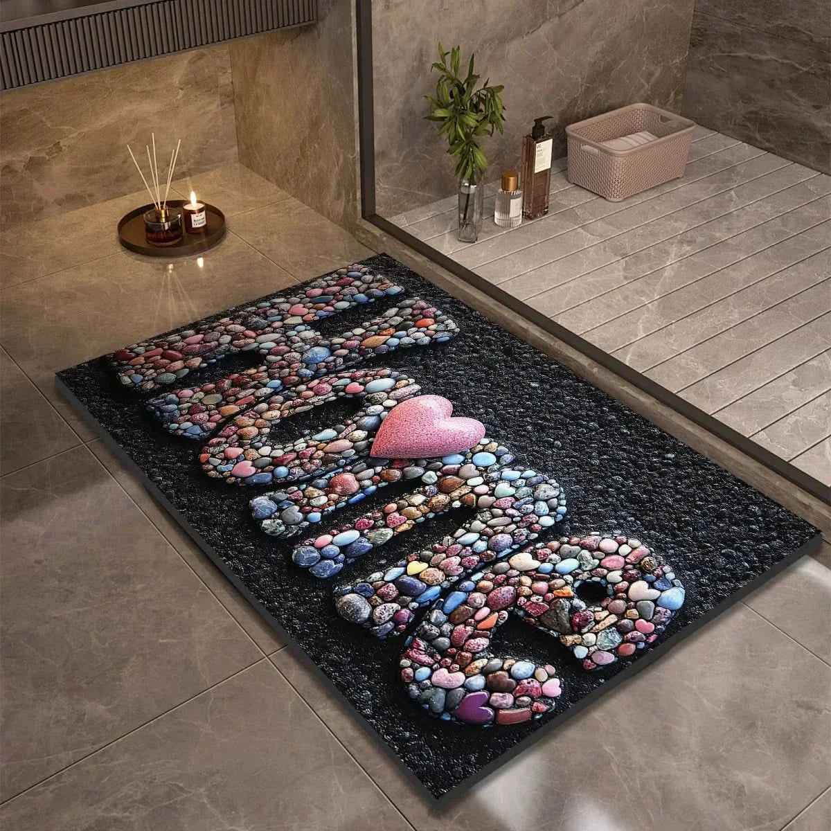 Diatomaceous Earth Bath Mat – Modern and Minimalist, Non-Slip and Quick-Drying for the Bathroom or Kitchen