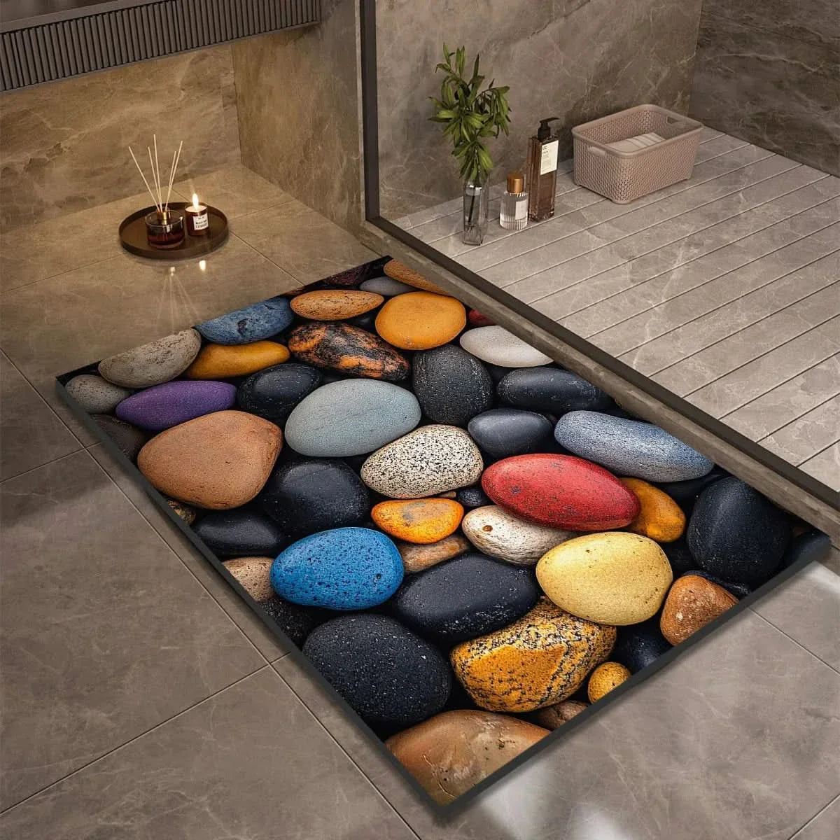 Diatomaceous Earth Bath Mat – Modern and Minimalist, Non-Slip and Quick-Drying for the Bathroom or Kitchen
