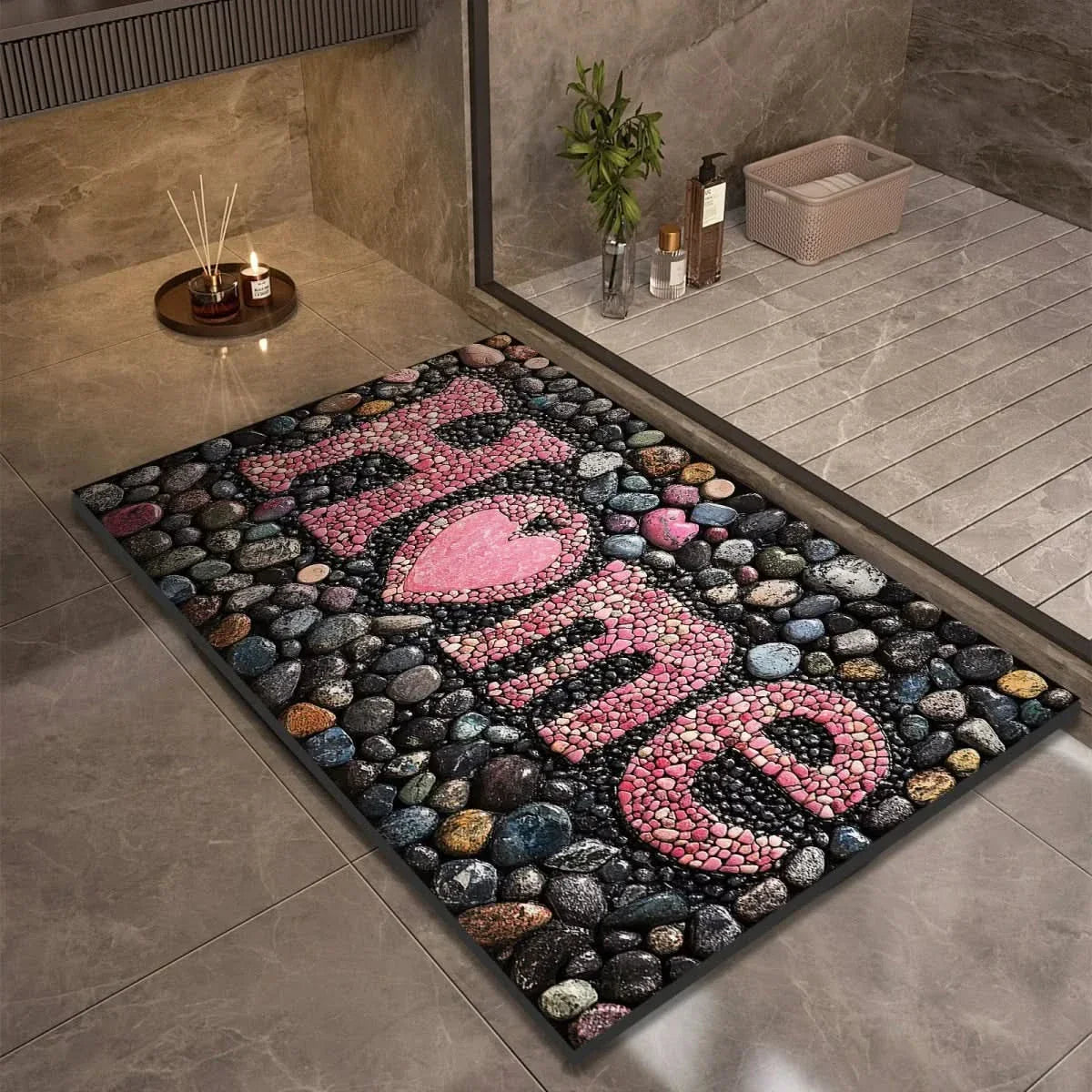 Diatomaceous Earth Bath Mat – Modern and Minimalist, Non-Slip and Quick-Drying for the Bathroom or Kitchen