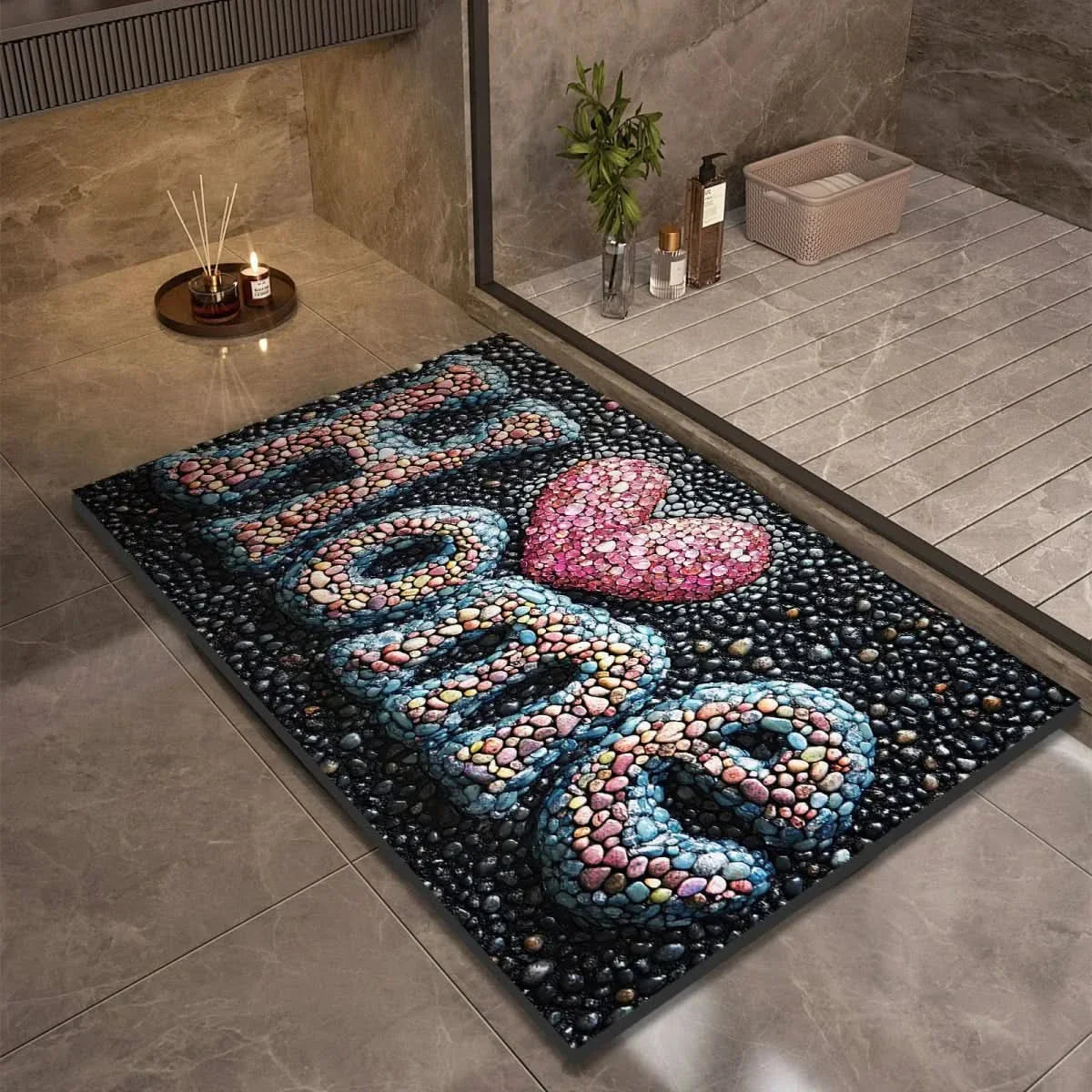 Diatomaceous Earth Bath Mat – Modern and Minimalist, Non-Slip and Quick-Drying for the Bathroom or Kitchen
