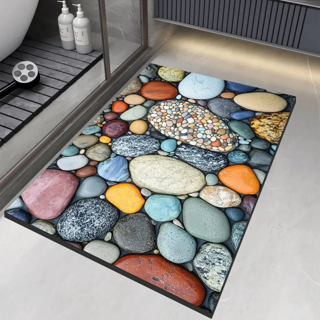 Diatomaceous Earth Bath Mat – Modern and Minimalist, Non-Slip and Quick-Drying for the Bathroom or Kitchen