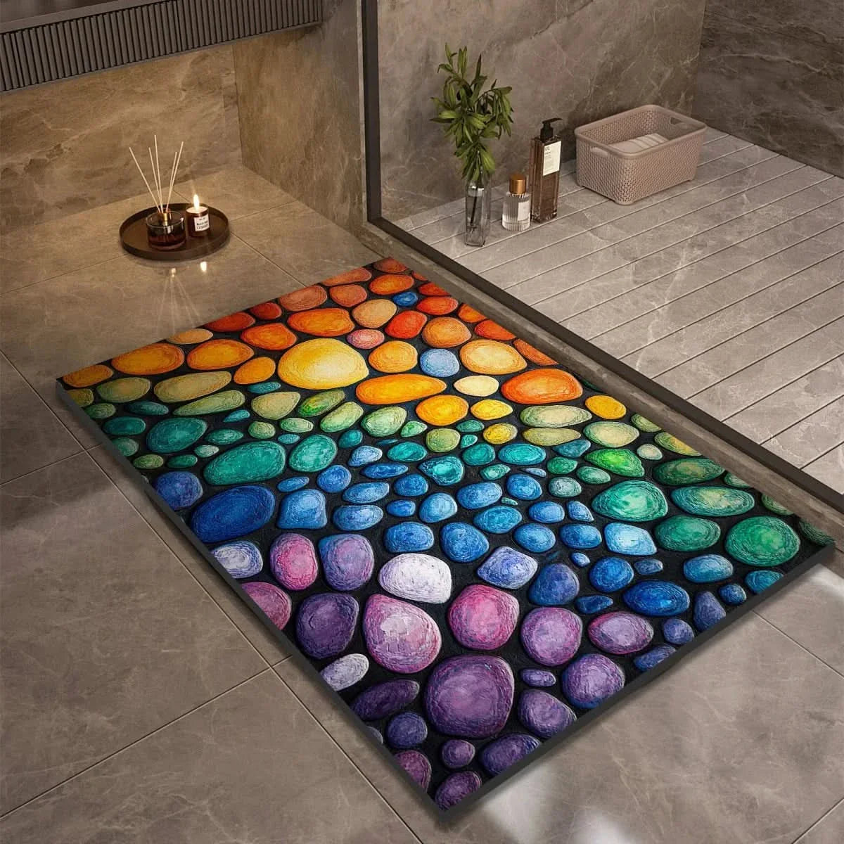 Diatomaceous Earth Bath Mat – Modern and Minimalist, Non-Slip and Quick-Drying for the Bathroom or Kitchen