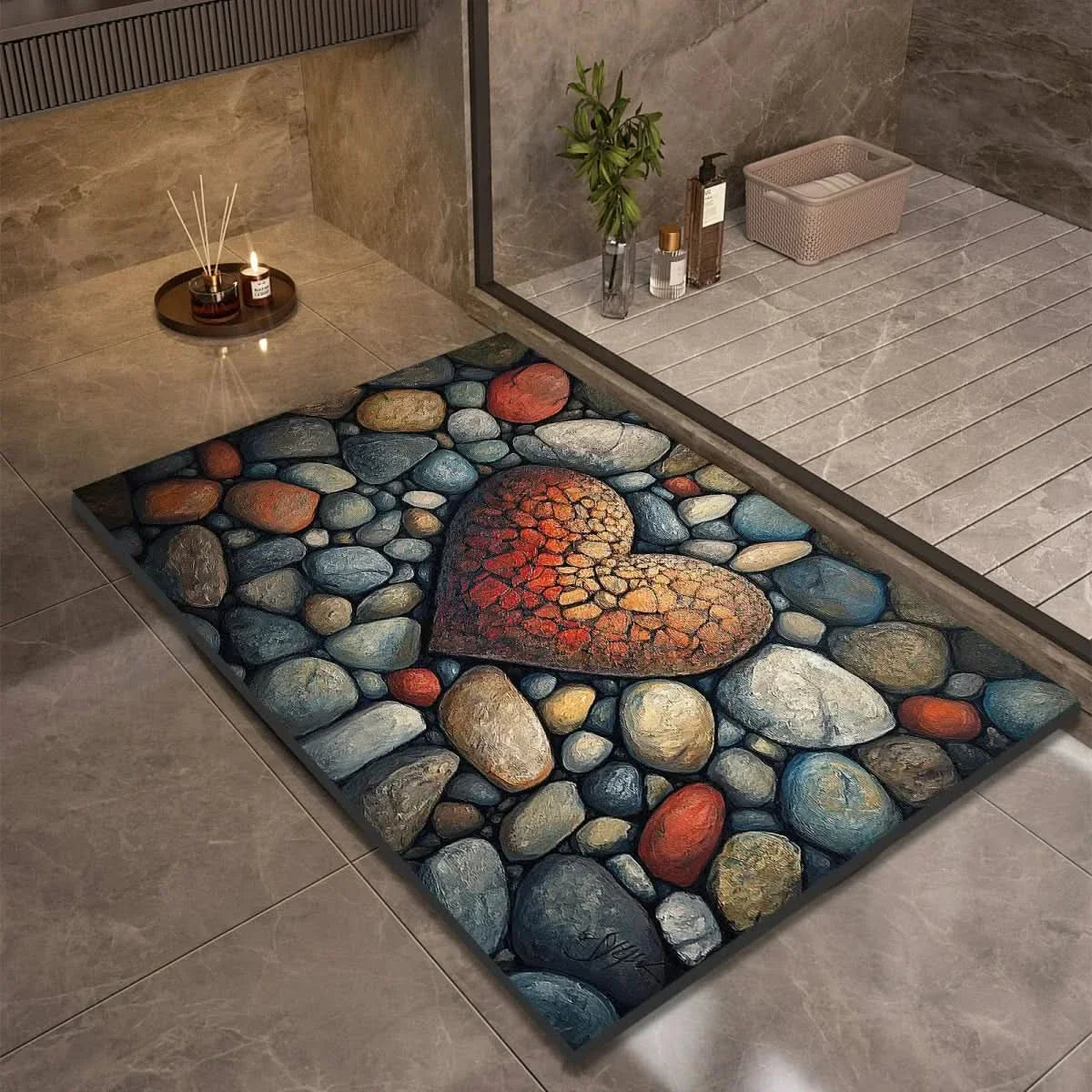 Diatomaceous Earth Bath Mat – Modern and Minimalist, Non-Slip and Quick-Drying for the Bathroom or Kitchen