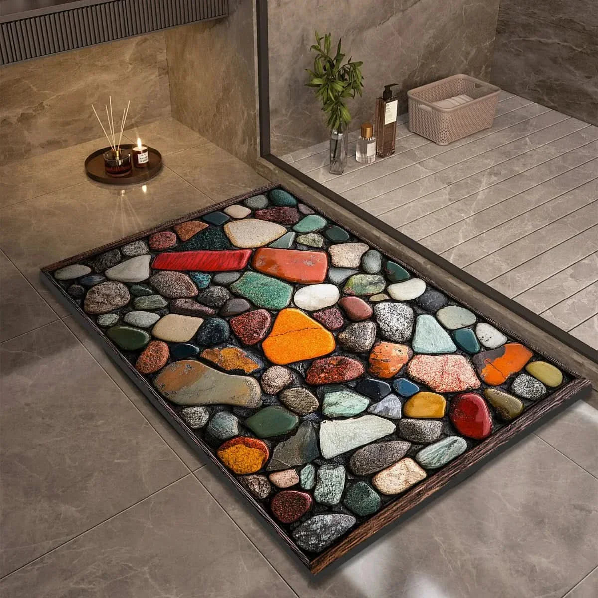 Diatomaceous Earth Bath Mat – Modern and Minimalist, Non-Slip and Quick-Drying for the Bathroom or Kitchen
