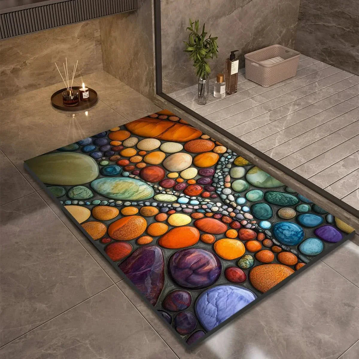 Diatomaceous Earth Bath Mat – Modern and Minimalist, Non-Slip and Quick-Drying for the Bathroom or Kitchen