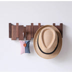 Wooden Coat Rack – Brown Piano Design for the Entryway, Living Room, or Bedroom