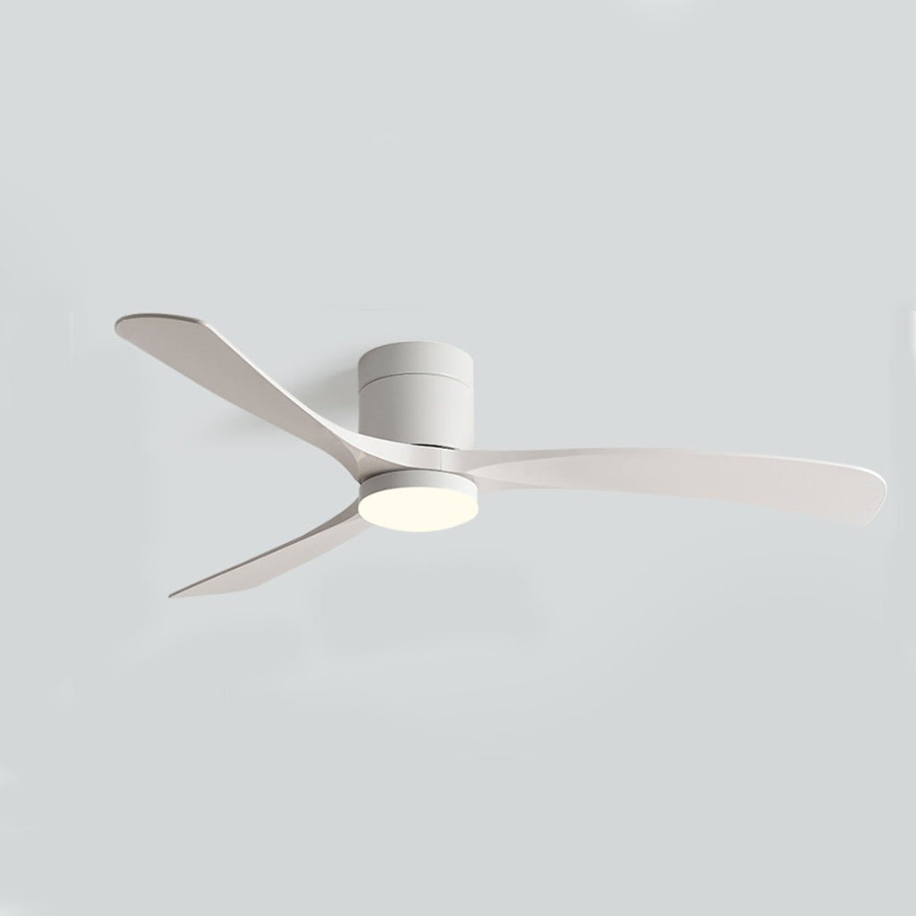 Modern Ceiling Fan with Light – Black and White, Minimalist Design for the Living Room or Bedroom