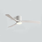 Modern Ceiling Fan with Light – Black and White, Minimalist Design for the Living Room or Bedroom