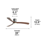 Modern Ceiling Fan with Light – Black and White, Minimalist Design for the Living Room or Bedroom
